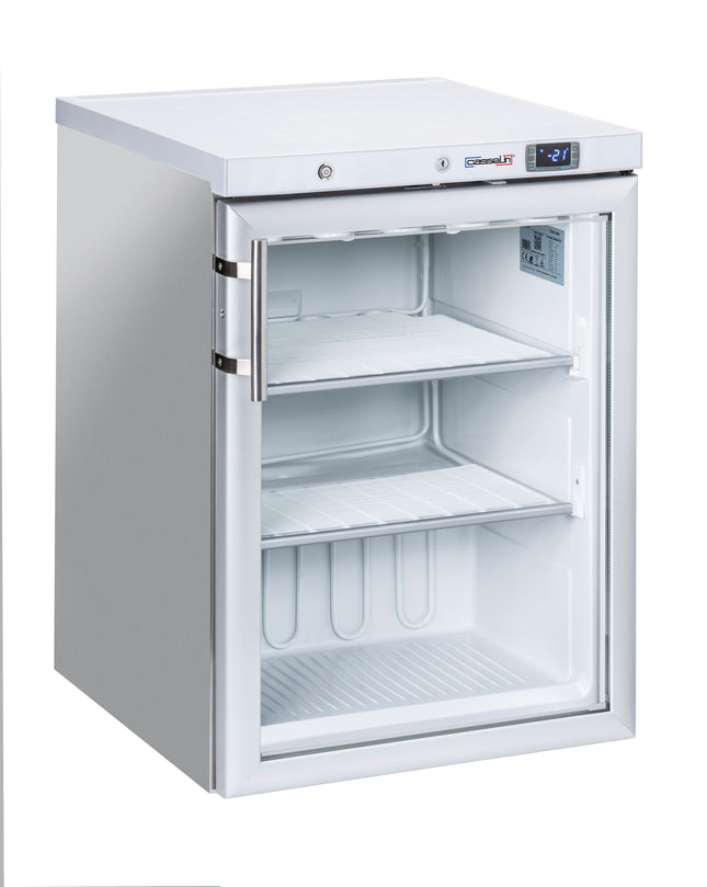 Upright glass door freezer 200 L