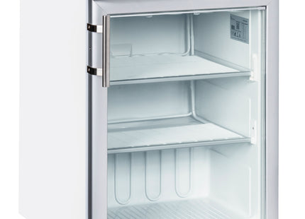 Upprättstående glas Dörr frys 200 L Vit