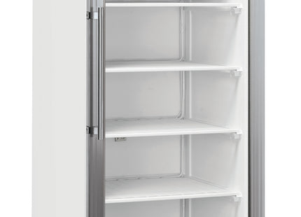 Upprättstående glas Dörr frys 400 L Vit