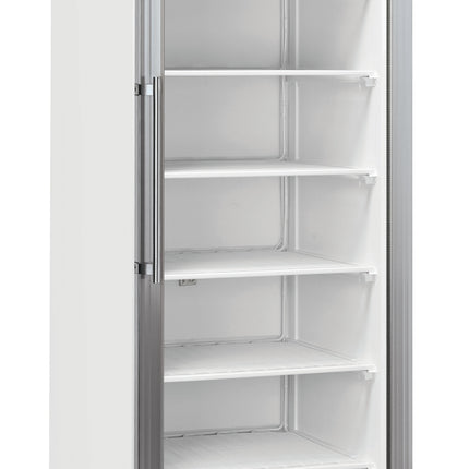 Stående glasdörr frys 400 L Vit