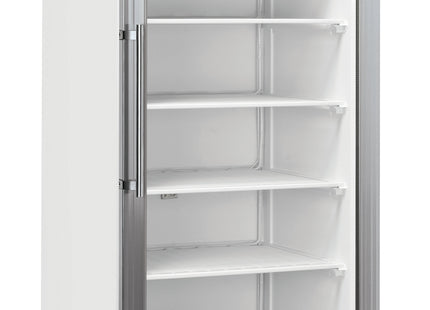 Upprättstående glas Dörr frys 600 L Vit
