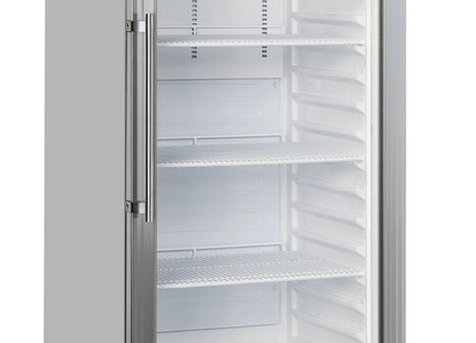 Upprättstående glas Dörr kyl 400 L Stål