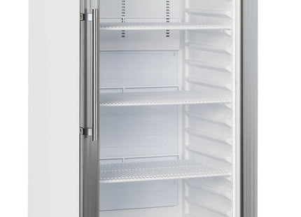 Upprättstående glas Dörr kyl 400 L Vit
