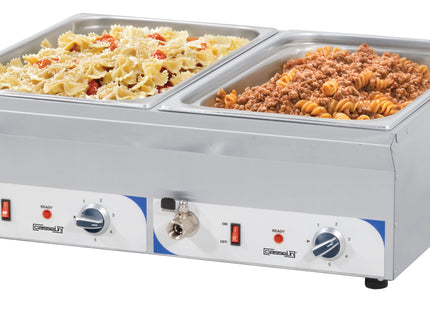 Double bain-marie with drain tap GN 1/1 - 100 mm