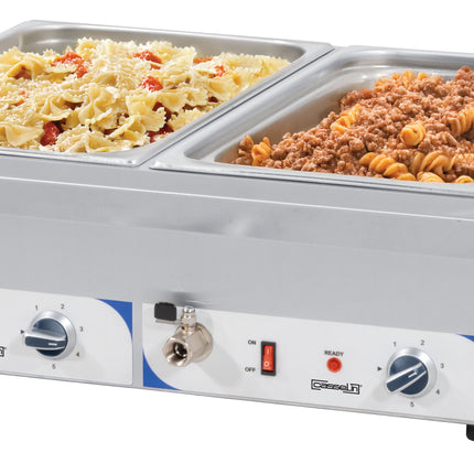 Dobbelt bain-marie med afløbshane GN 1/1 - 100 mm