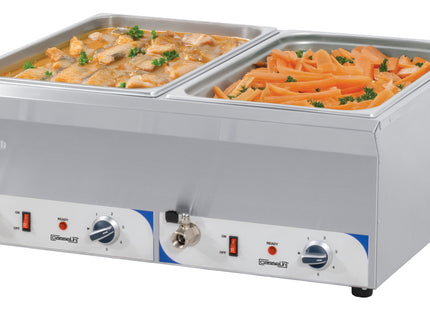 Double bain-marie with drain tap GN 1/1 - 150 mm