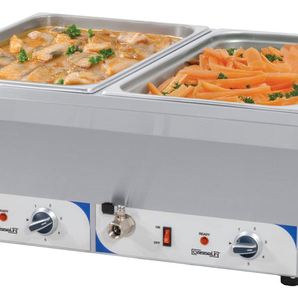 Doppel-Bain-Marie mit Ablasshahn GN 1/1 - 150 mm