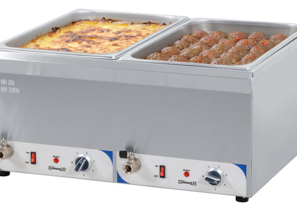 Double bain-marie with drain tap GN 1/1 - 200 mm