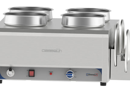 Bain-marie water heated for sauce 4 x 7.5 L