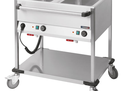 Bain-Marie-Wagen wasserbeheizt 2 x GN 1/1