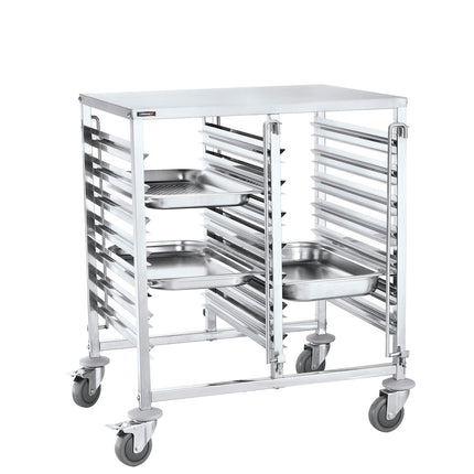 Double sliding trolley 14 x GN 1/1