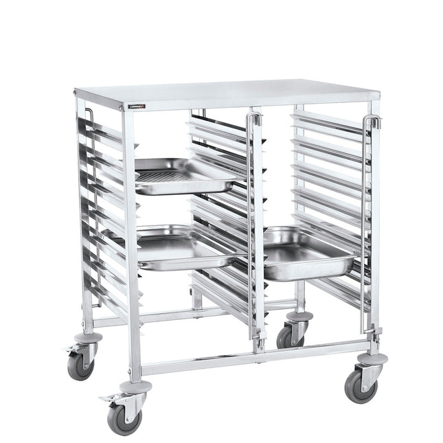 Double sliding trolley 14 x GN 1/1