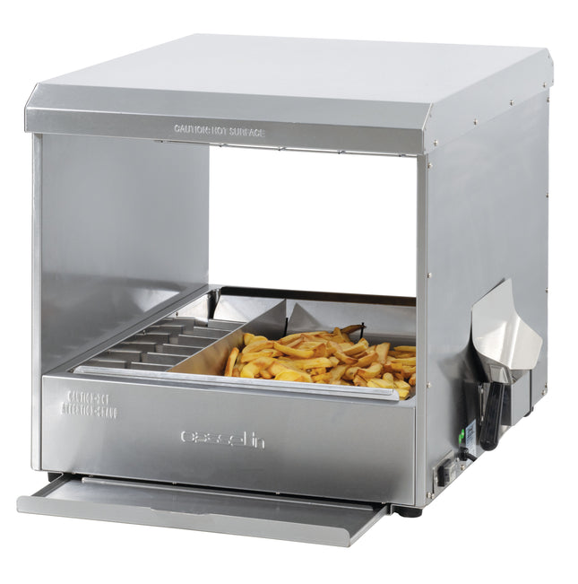 Pommes frites-varmer med dobbeltvarmegjennomgang i kvarts M