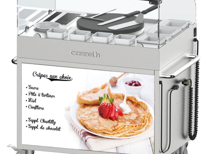Electric crepe maker trolley 40 - built-in