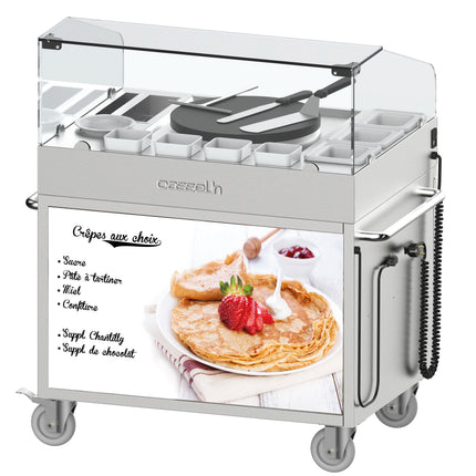 Electric crepe maker trolley 40 - built-in