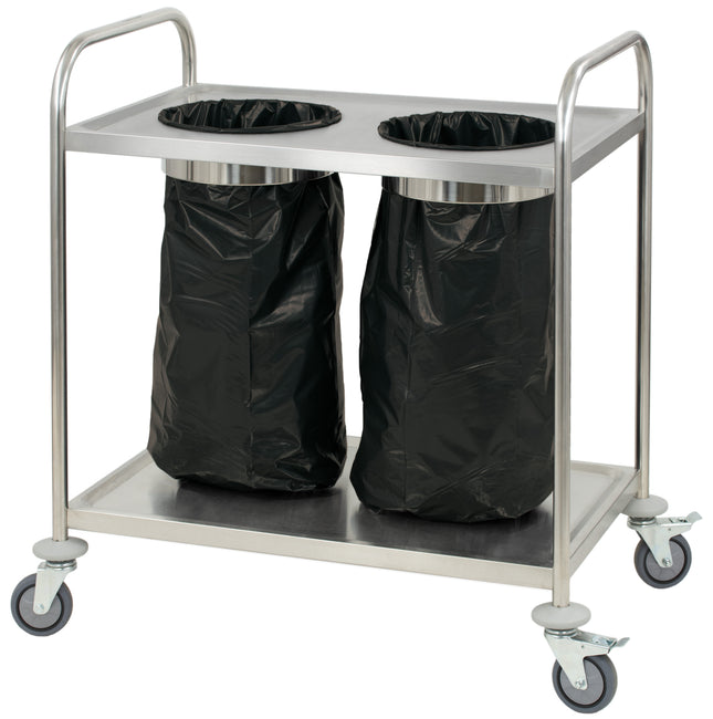 Garbage bag holder stainless steel trolley