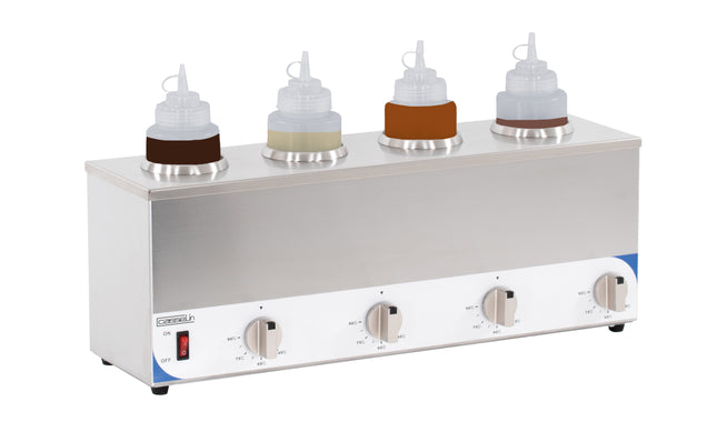 Topping warmer quadruple