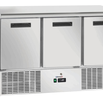 Negative refrigerated serving table 3 doors