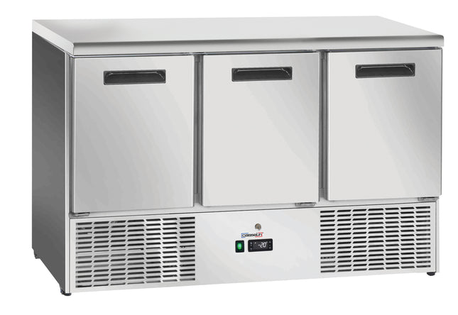 Negative refrigerated serving table 3 doors