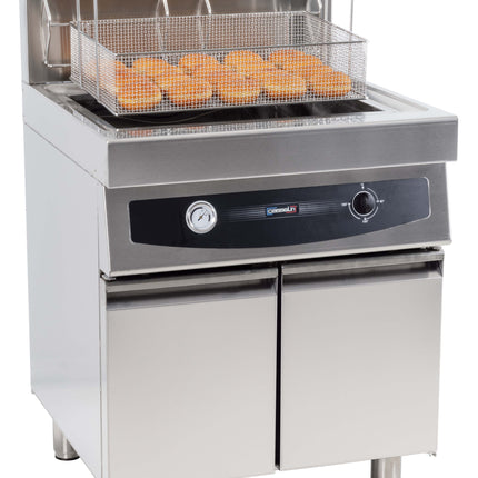 Gas-Gebäckfritteuse mit Schrank 35 Liter