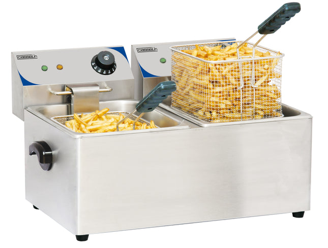 Electric deep fryer 2 x 4 liters