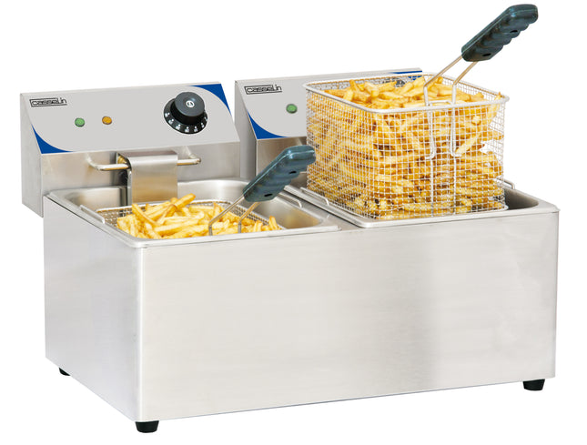 Electric deep fryer 2 x 8 liters