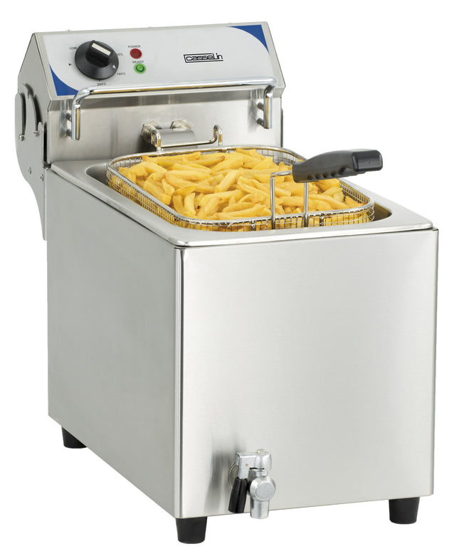 Electric deep fryer with drain tap 10 liters