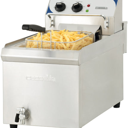 Friteuse électrique 10 litres avec robinet de vidange haute efficacité