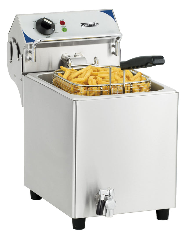Electric deep fryer with drain tap 7 liters