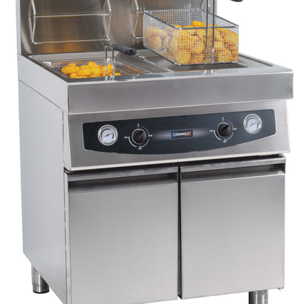 Friteuse à gaz avec armoire 2 x 17 litres