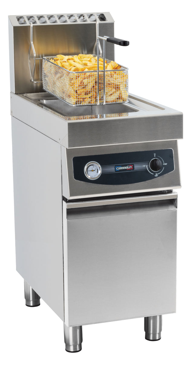 Gas deep fryer with cabinet 17 liters