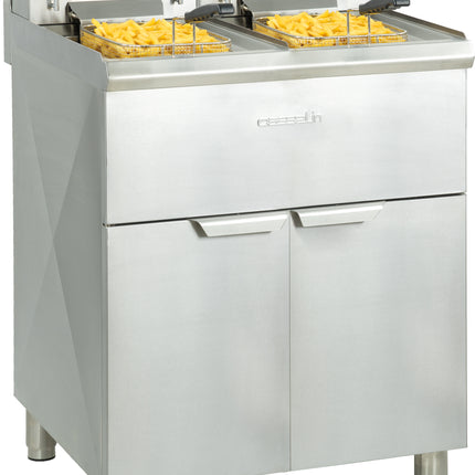 Friteuse électrique pose libre 2 x 10 litres haute efficacité