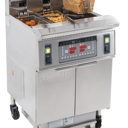 Friteuse électrique avec filtration 12 + 22 litres