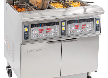 Electric fryer with filtration 4 x 12 liters 17+17kW