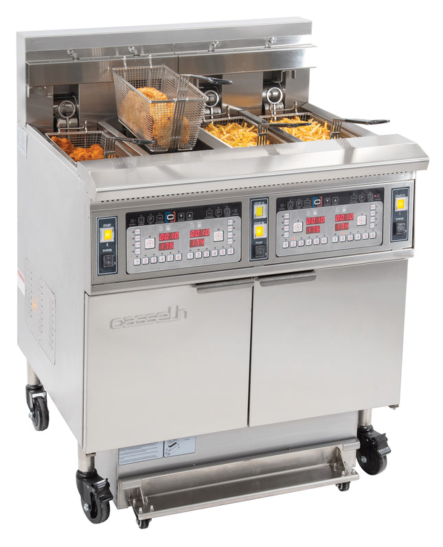 Electric fryer with filtration 4 x 12 liters