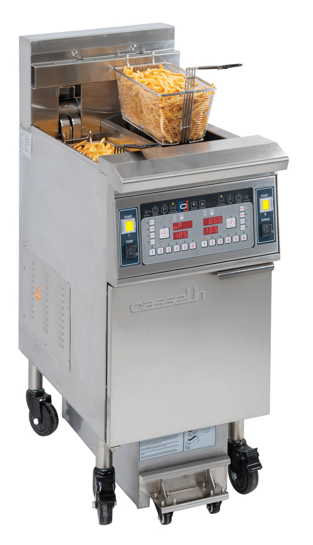 Electric fryer with filtration 2 x 12 liters