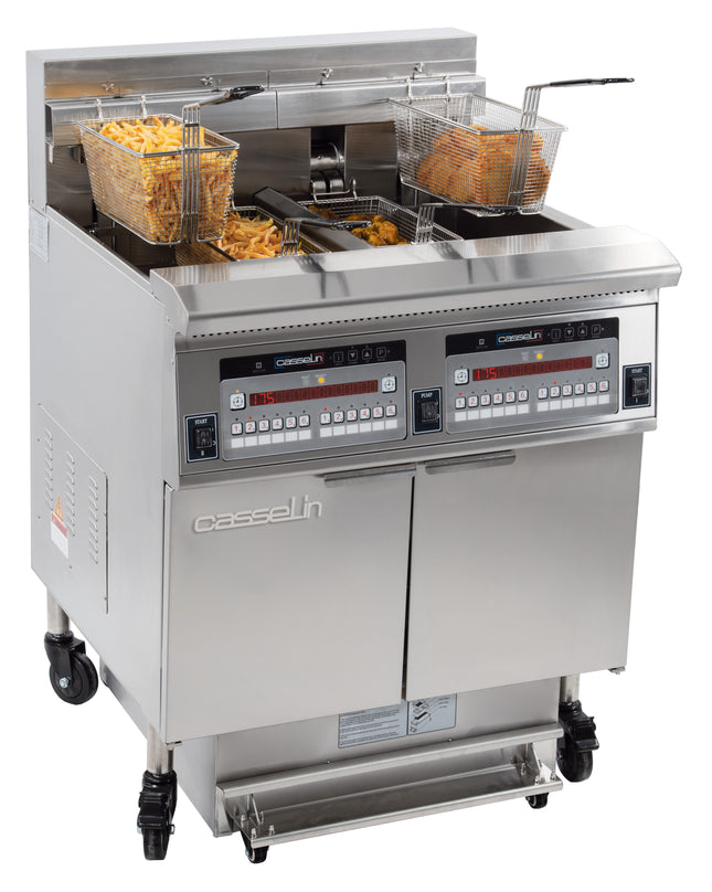 Electric fryer with filtration 2 x 22 liters