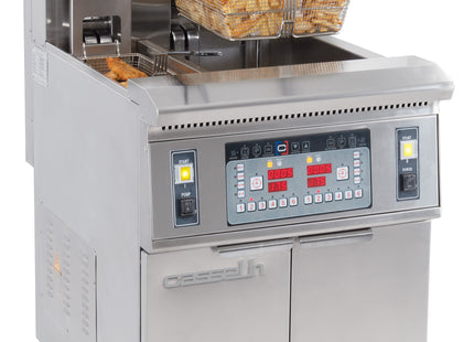 Electric fryer with automatic lift and filtration 12 + 22 liters