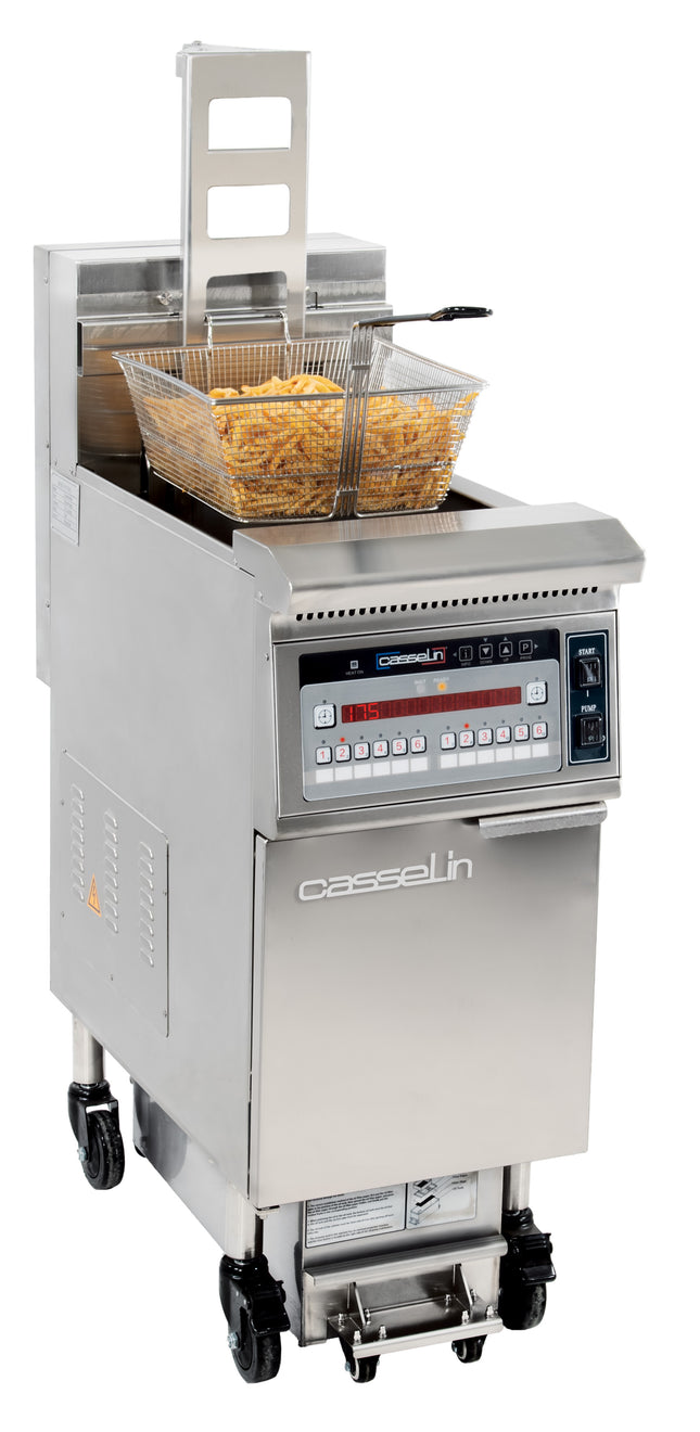 Electric fryer with automatic lift and filtration 22 liters