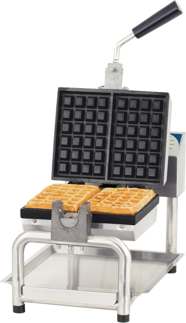 Professional waffle maker 180° opening