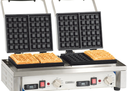 Double professional waffle maker  90° opening