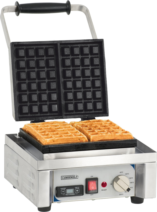 Professional waffle maker 90° opening