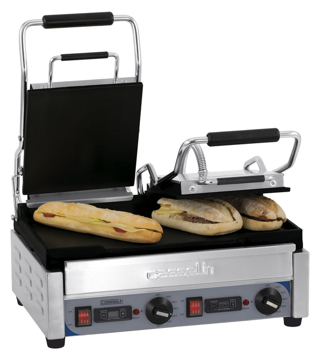 Grill double contact Premium lisse - lisse avec minuterie