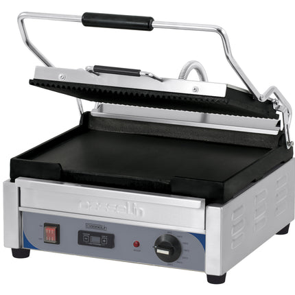 Contact grill Premium large rainuré - lisse avec minuterie