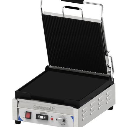 Contact grill Premium grooved - smooth with timer - XL