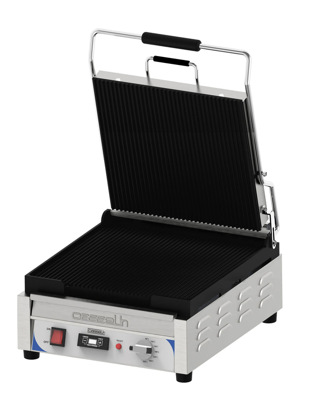 Contact grill Premium rainuré - rainuré avec minuterie - XL
