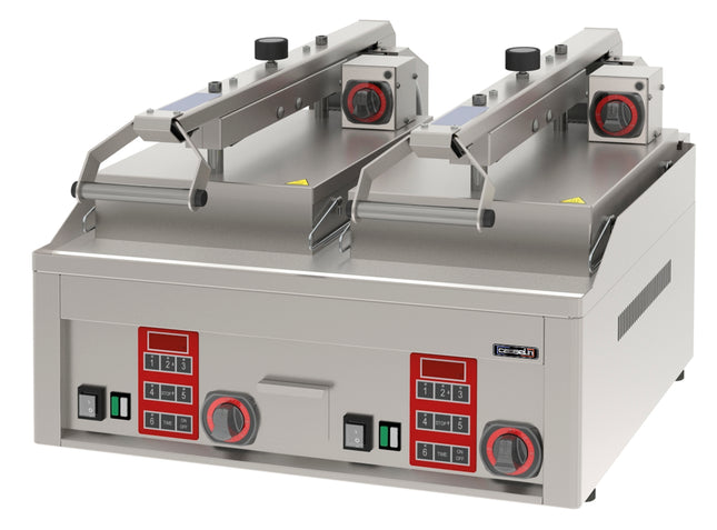 Elektrischer Clam-Kontaktgrill – Halbautomatischer Doppelgrill