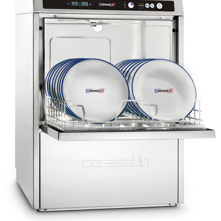 Undercounter Dishwasher double walled door with drain pump and water softener