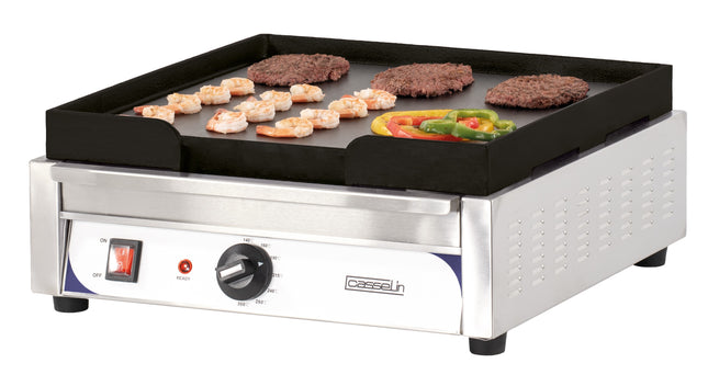 Electric smooth griddle plate