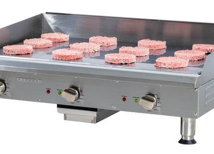 Elektrische glatte Grillplatte Chrom 900